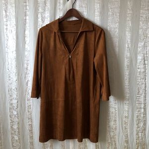 Faux Suede Tunic